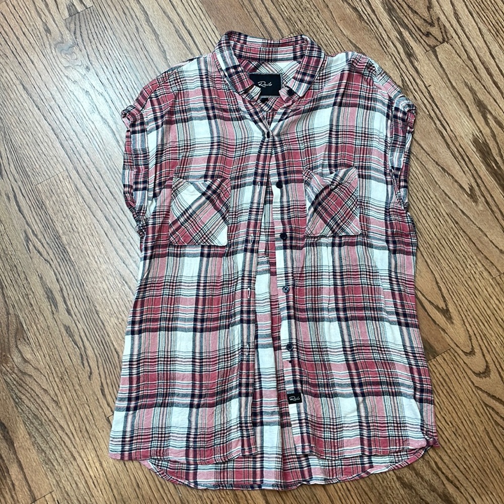 Rails Cap Sleeve Button Down Shirt. Barely Worn. - image 1